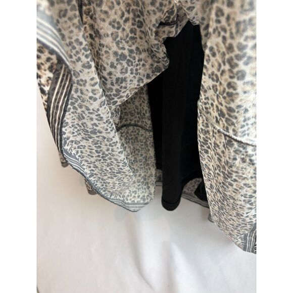 Liz Jordan Midi Dress Size 18 Tiered Animal Print Leopard Cheetah 90s Romantic - Picture 6 of 10